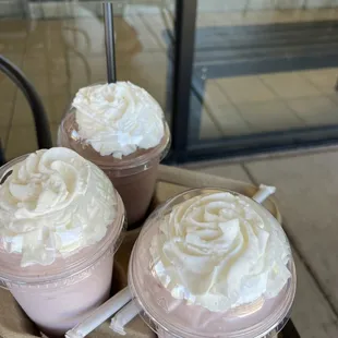 Strawberry and Chocolate Milkshakes