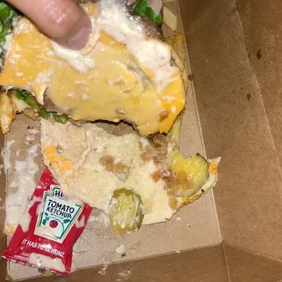 the inside of a box