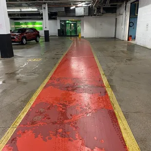 Path at LL to underground. Follow the red path