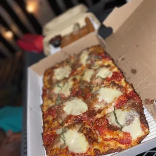 Chicken Parmesan pizza