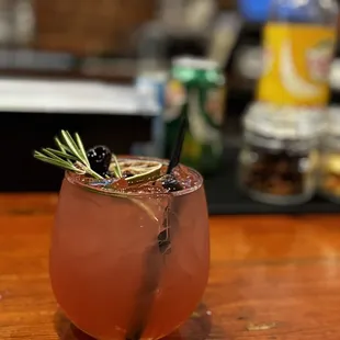 Cranberry holiday drink