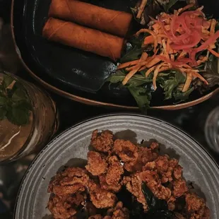 Chicken Karaage and Chicken Spring Rolls from the Glass Box (insta: @oncloudnain)