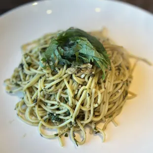 japanese style clams pasta