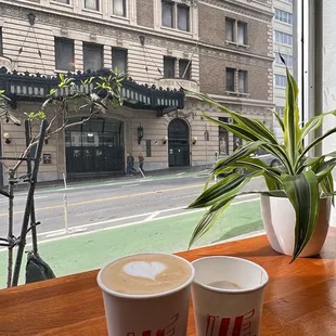 Macchiato and Hazelnut latte
