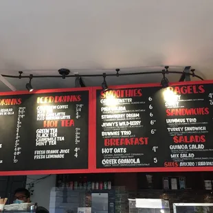 Menu as of 7/19/21