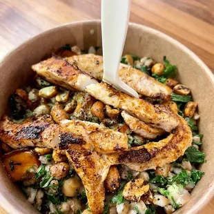 Ancient Grain Bowl. Delicious w/a light spice.