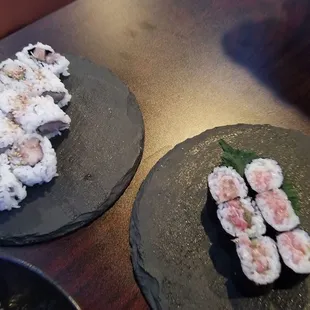 Close up to negi hama and spicy yellow tail