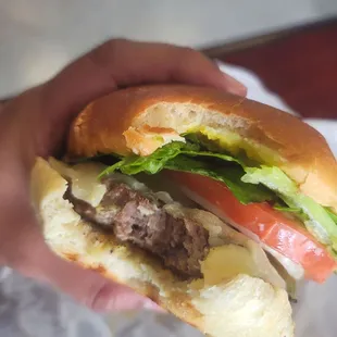 UNI Burger,  5.5 oz beef patty of honest to the goodness flavor with every bite.