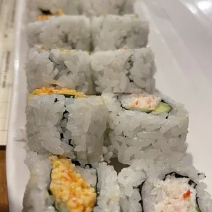 a plate of sushi