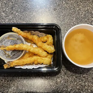 Shrimp Tempura (5 Pcs) and Miso Soup