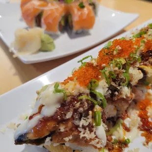 Salmon Lover (back), M&amp;M Roll (fromt). Beautiful &amp; delicious!!!