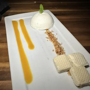 Mango coconut panna cotta