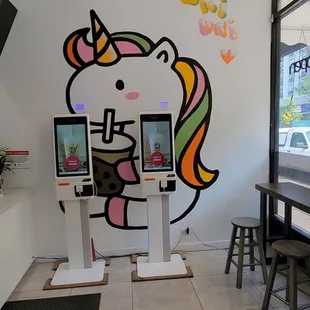 a woman sitting at a counter