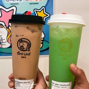 Uni Signature Milk Tea and Honeydew Yakult