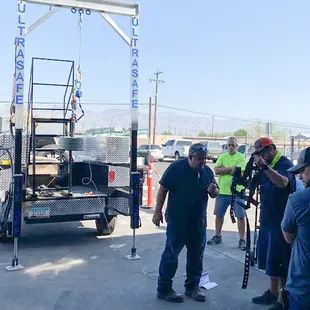 Thanks Ultrasafe for giving us a demo of your new fall protection products!