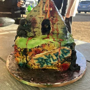 a house made out of cake