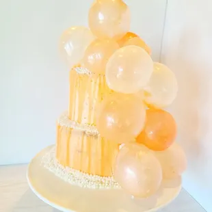 Orange Dreamsicle Gelatin Ball Cake