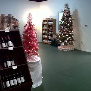Winery sales room (early photo)  Lots more in the space now.