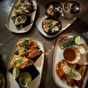 Birria bottom right. Fish to the left.