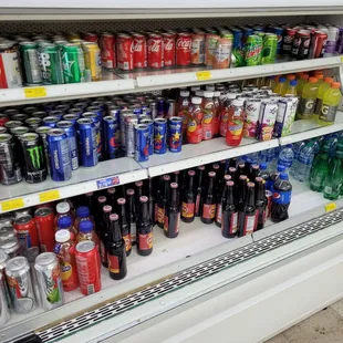 a variety of beverages