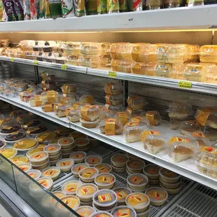 a variety of pies on display
