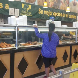 A lot of food to chose from.