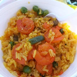 a bowl of rice and vegetables