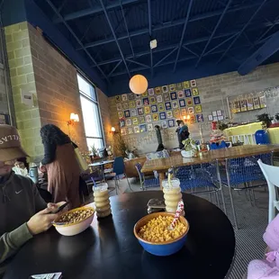 Captain crunch, reeses puffs. Cookies and cream latte and Cinnamon Toast Crunch latte