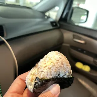 Fried chicken onigiri