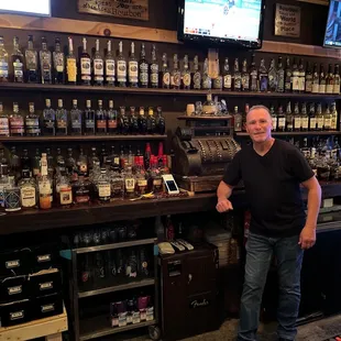 Our man behind the bar  Tom