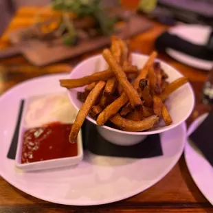 Truffle Oil Fries with Garlic-Truffle Aioli and House Ketchup