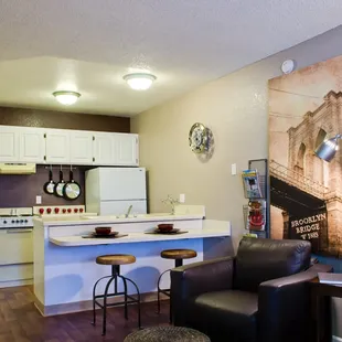 Contemporary studio kitchen.