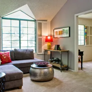 The bright living room in the two bedroom