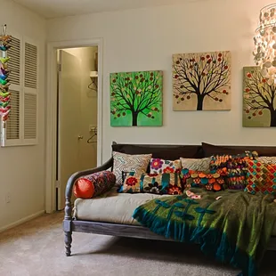 The beautiful first bedroom in the two bedroom.