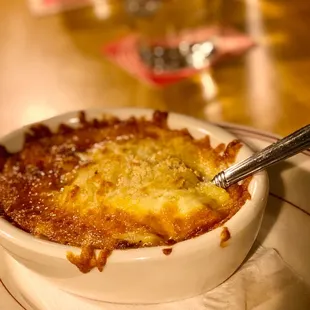 a bowl of lasagna on a plate