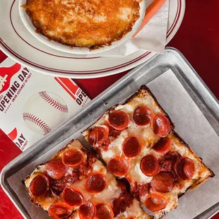 Mac and Cheese + Traditional Pizza