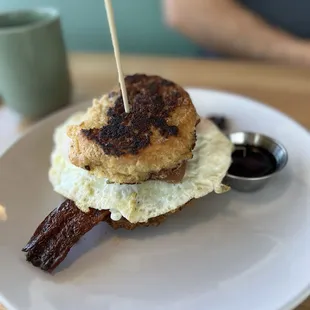 French toast biscuit sandwich