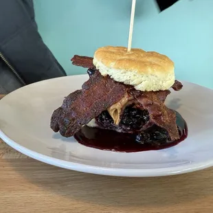PBJ chicken and biscuit.