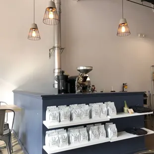 coffee roaster and additional seating