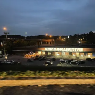 parking lot at night