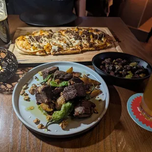 Short rib bites and flat bread is a must!