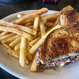 Patty Melt Burger and fries