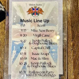 Frequent live music performances!