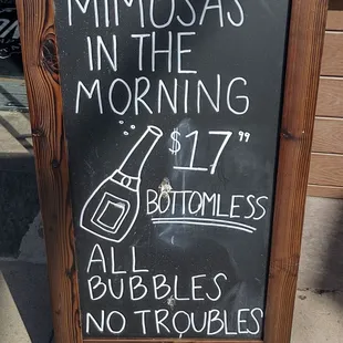 Sidewalk sign