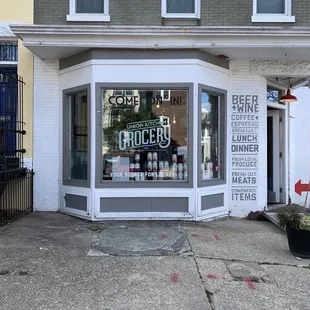 the front of the restaurant