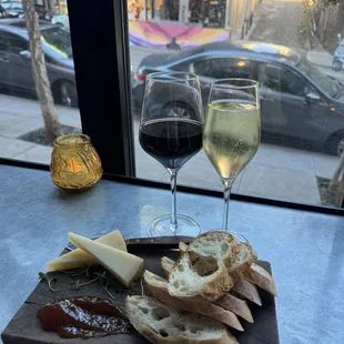 Zinfandel, Peter lauer Riesling, Cheese with apricot jam and acme bread