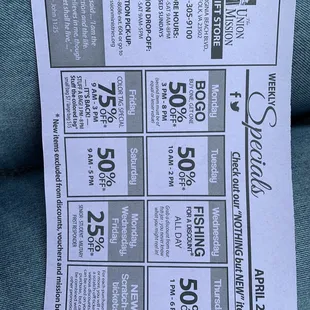 April specials