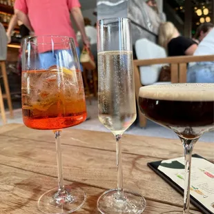 Aperol spritz, Prosecco, Espresso martini
