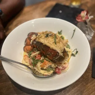 Lobster and noodles