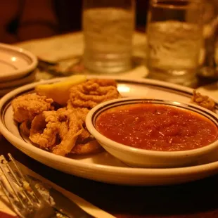 Calamari appetizer